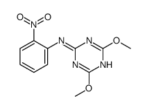 4,6-dimethoxy-N-(2-nitrophenyl)-1,3,5-triazin-2-amine结构式