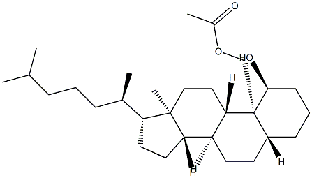 5α-Cholestane-1α,19-diol 19-acetate Structure