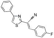 3-(4-FLUOROPHENYL)-2-(4-PHENYL-1,3-THIAZOL-2-YL)ACRYLONITRILE structure
