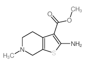 Thieno[2,3-c]pyridine-3-carboxylic acid, 2-amino-4,5,6,7-tetrahydro-6-Methyl-, Methyl ester结构式