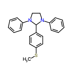 2-(4-Methylsulfanyl-phenyl)-1,3-diphenyl-imidazolidine结构式