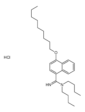 dibutyl-(4-nonoxynaphthalene-1-carboximidoyl)azanium,chloride Structure