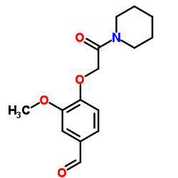 3-METHOXY-4-(2-OXO-2-PIPERIDIN-1-YL-ETHOXY)-BENZALDEHYDE Structure