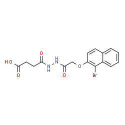 4-(2-{2-[(1-bromo-2-naphthyl)oxy]acetyl}hydrazino)-4-oxobutanoic acid结构式