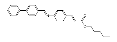 (E)-3-(4-{[1-Biphenyl-4-yl-meth-(E)-ylidene]-amino}-phenyl)-acrylic acid pentyl ester Structure
