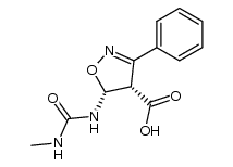 5c-(3-methyl-ureido)-3-phenyl-4,5-dihydro-isoxazole-4r-carboxylic acid结构式