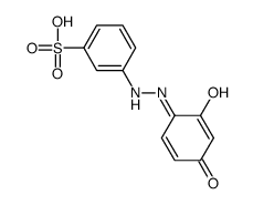 3-[2-(2-hydroxy-4-oxocyclohexa-2,5-dien-1-ylidene)hydrazinyl]benzenesulfonic acid Structure