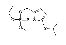 diethoxy-[(5-propan-2-ylsulfanyl-1,3,4-thiadiazol-2-yl)methylsulfanyl]-sulfanylidene-phosphorane结构式