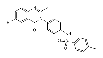 6-bromo-2-methyl-3-[4-(toluene-4-sulfonylamino)-phenyl]-3H-quinazolin-4-one Structure