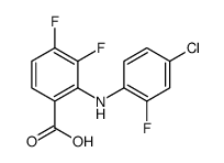 2-(4-chloro-2-fluoroanilino)-3,4-difluorobenzoic acid结构式