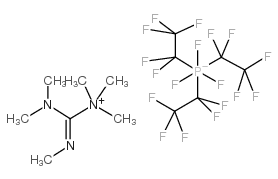 hexamethylguanidinium tris(pentafluoroethyl)trifluorophosphate结构式