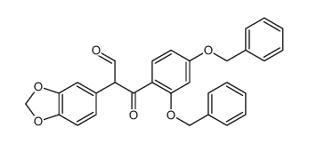 2-(1,3-benzodioxol-5-yl)-3-[2,4-bis(phenylmethoxy)phenyl]-3-oxopropanal结构式