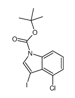 tert-butyl 4-chloro-3-iodoindole-1-carboxylate Structure