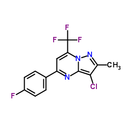 3-Chloro-5-(4-fluorophenyl)-2-methyl-7-(trifluoromethyl)pyrazolo[1,5-a]pyrimidine Structure