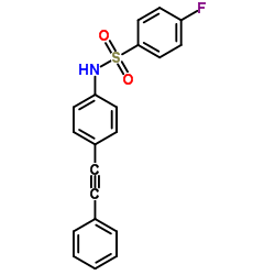 4-Fluoro-N-[4-(phenylethynyl)phenyl]benzenesulfonamide Structure