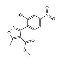 3-(2-chloro-4-nitro-phenyl)-5-methyl-isoxazole-4-carboxylic acid methyl ester结构式