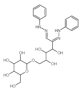 2-(hydroxymethyl)-6-[(6Z)-2,3,4-trihydroxy-5,6-bis(phenylhydrazinylidene)hexoxy]oxane-3,4,5-triol Structure