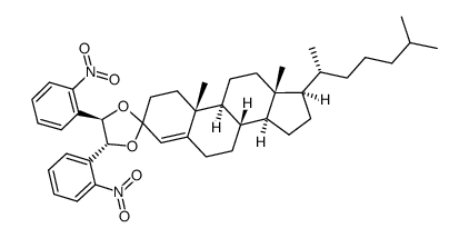 4-cholesten-3-one (1R,2R)-1,2-bis(2-nitrophenyl)ethane-1,2-diol ketal结构式