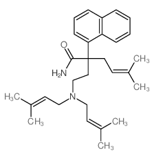 Acetamide, 2-(2-di(3-methyl-2-butenyl)amino)ethyl-2-(3-methyl-2-butenyl)-2-(1-naphthyl)- structure