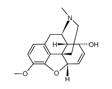 (5alpha,8alpha)-6,7-didehydro-4,5-epoxy-3-methoxy-17-methylmorphinan-8-ol结构式