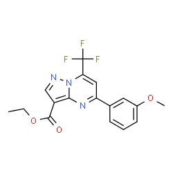 Ethyl 5-(3-methoxyphenyl)-7-(trifluoromethyl)pyrazolo[1,5-a]pyrimidine-3-carboxylate structure