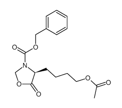 (S)-4-(4-Acetoxy-butyl)-5-oxo-oxazolidine-3-carboxylic acid benzyl ester结构式