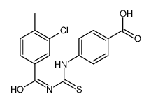 4-[[[(3-CHLORO-4-METHYLBENZOYL)AMINO]THIOXOMETHYL]AMINO]-BENZOIC ACID结构式