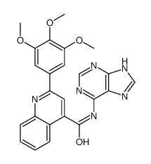 N-(7H-purin-6-yl)-2-(3,4,5-trimethoxyphenyl)quinoline-4-carboxamide结构式