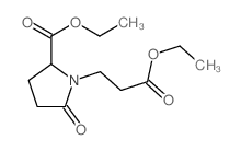 ethyl 1-(2-ethoxycarbonylethyl)-5-oxo-pyrrolidine-2-carboxylate structure