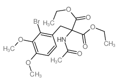 Diethyl 2-acetamido-2-[(2-bromo-3,4-dimethoxy-phenyl)methyl]propanedioate结构式