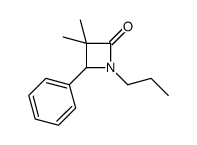 3,3-dimethyl-4-phenyl-1-propylazetidin-2-one structure