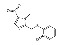 2-[(1-methyl-5-nitroimidazol-2-yl)methylsulfanyl]-1-oxidopyridin-1-ium结构式