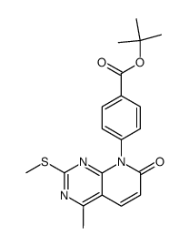 tert-butyl 4-(4-methyl-2-(methylsulfanyl)-7-oxopyrido[2,3-d]pyrimidin-8(7H)-yl)benzoate结构式