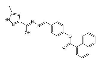 [4-[[(5-methyl-1H-pyrazole-3-carbonyl)hydrazinylidene]methyl]phenyl] naphthalene-1-carboxylate结构式