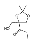 1-[4-(hydroxymethyl)-2,2-dimethyl-1,3-dioxolan-4-yl]propan-1-one结构式
