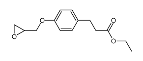 2,3-epoxy-1-[4-(2-ethoxycarbonylethyl)-phenoxy]-propane结构式