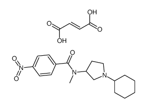 N-(1-cyclohexyl-3-pyrrolidinyl)-p-nitro-N-methylbenzamide fumarate Structure