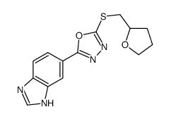 (9ci)-5-[5-[[(四氢-2-呋喃)甲基]硫代]-1,3,4-噁二唑-2-基]-1H-苯并咪唑结构式