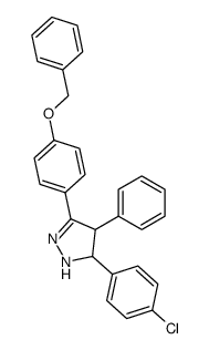 3-(4-benzyloxy-phenyl)-5-(4-chloro-phenyl)-4-phenyl-4,5-dihydro-1H-pyrazole Structure