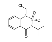 1-chloromethyl-3-isopropyl-2,2-dioxo-2,3-dihydro-1H-2λ6-benzo[1,2,6]thiadiazin-4-one结构式