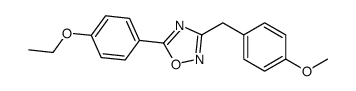 5-(4-ethoxyphenyl)-3-[(4-methoxyphenyl)methyl]-1,2,4-oxadiazole结构式