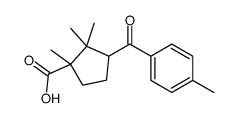 1,2,2-trimethyl-3-(4-methylbenzoyl)cyclopentane-1-carboxylic acid结构式