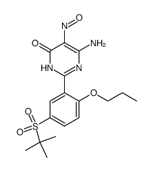 6-amino-2-[5-(2-methyl-propane-2-sulfonyl)-2-propoxy-phenyl]-5-nitroso-3H-pyrimidin-4-one Structure