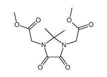 methyl 2-[3-(2-methoxy-2-oxoethyl)-2,2-dimethyl-4,5-dioxoimidazolidin-1-yl]acetate结构式