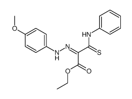 [(4-Methoxy-phenyl)-hydrazono]-phenylthiocarbamoyl-acetic acid ethyl ester结构式
