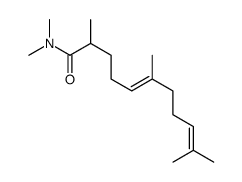 N,N,2,6,10-pentamethylundeca-5,9-dienamide结构式