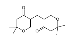 5-[(6,6-dimethyl-4-oxooxan-3-yl)methyl]-2,2-dimethyloxan-4-one Structure