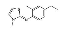 N-(4-ethyl-2-methylphenyl)-3-methyl-1,3-thiazol-2-imine结构式