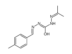 1-[(4-methylphenyl)methylideneamino]-3-(propan-2-ylideneamino)urea结构式