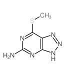 3H-1,2,3-Triazolo[4,5-d]pyrimidin-5-amine,7-(methylthio)-结构式